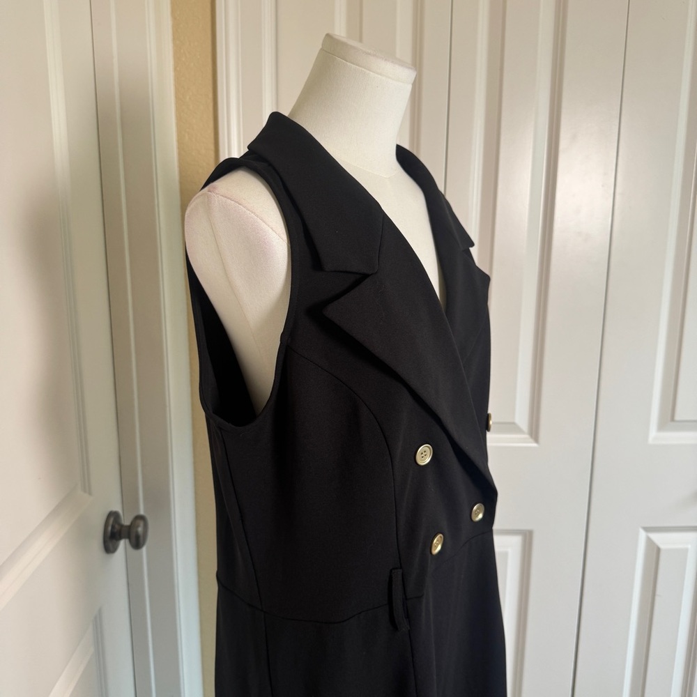Nanette Lepore Double-Breasted Jumpsuit Black NWT $138 Size 12 Missing Belt - Picture 4 of 16